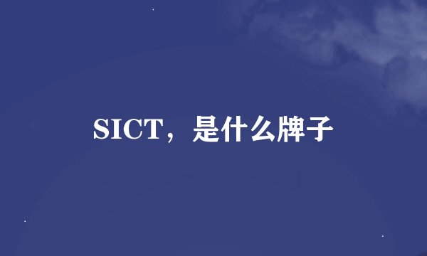 SICT，是什么牌子
