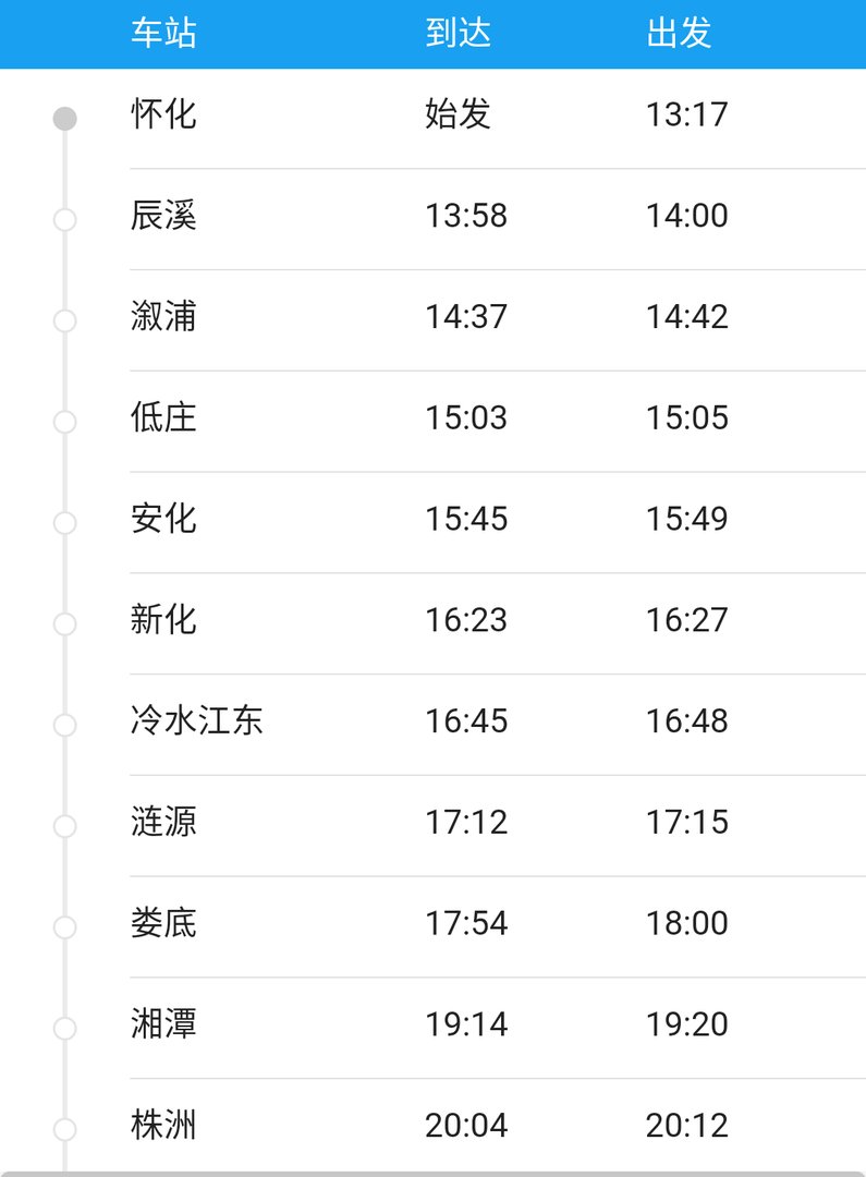 k9008次列车从怀化到深圳沿途停靠站都有哪些？