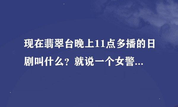 现在翡翠台晚上11点多播的日剧叫什么？就说一个女警察破案的