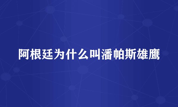 阿根廷为什么叫潘帕斯雄鹰