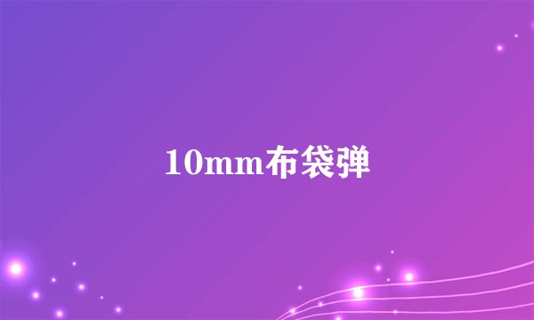 10mm布袋弹