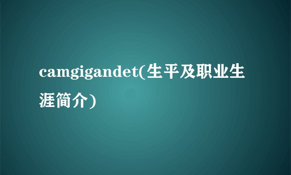 camgigandet(生平及职业生涯简介)