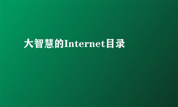 大智慧的Internet目录