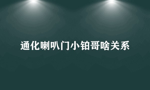 通化喇叭门小铂哥啥关系