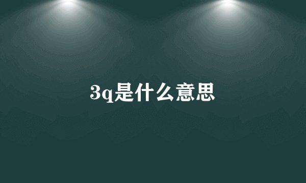 3q是什么意思