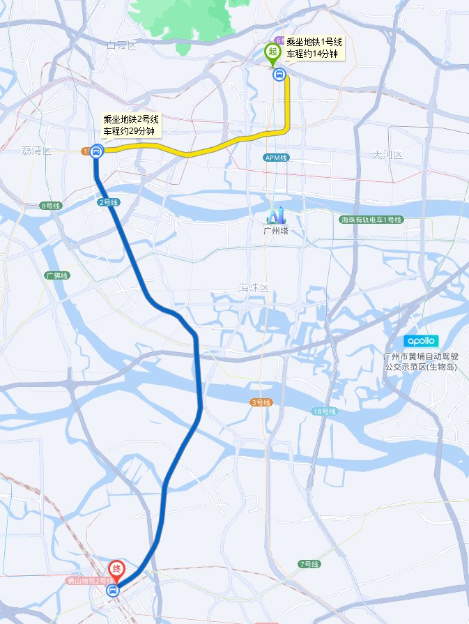 广州东到广州南的地铁怎么坐？