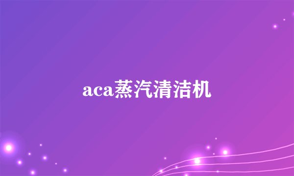 aca蒸汽清洁机