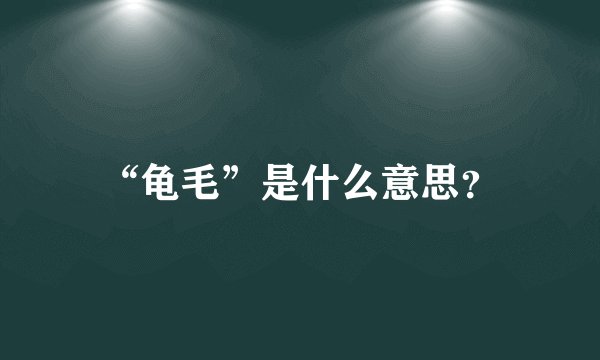 “龟毛”是什么意思？
