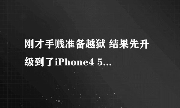 刚才手贱准备越狱 结果先升级到了iPhone4 5.1.1 9B208 ,请问如何转到9B206??越详细越好