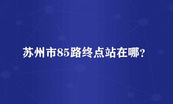 苏州市85路终点站在哪？