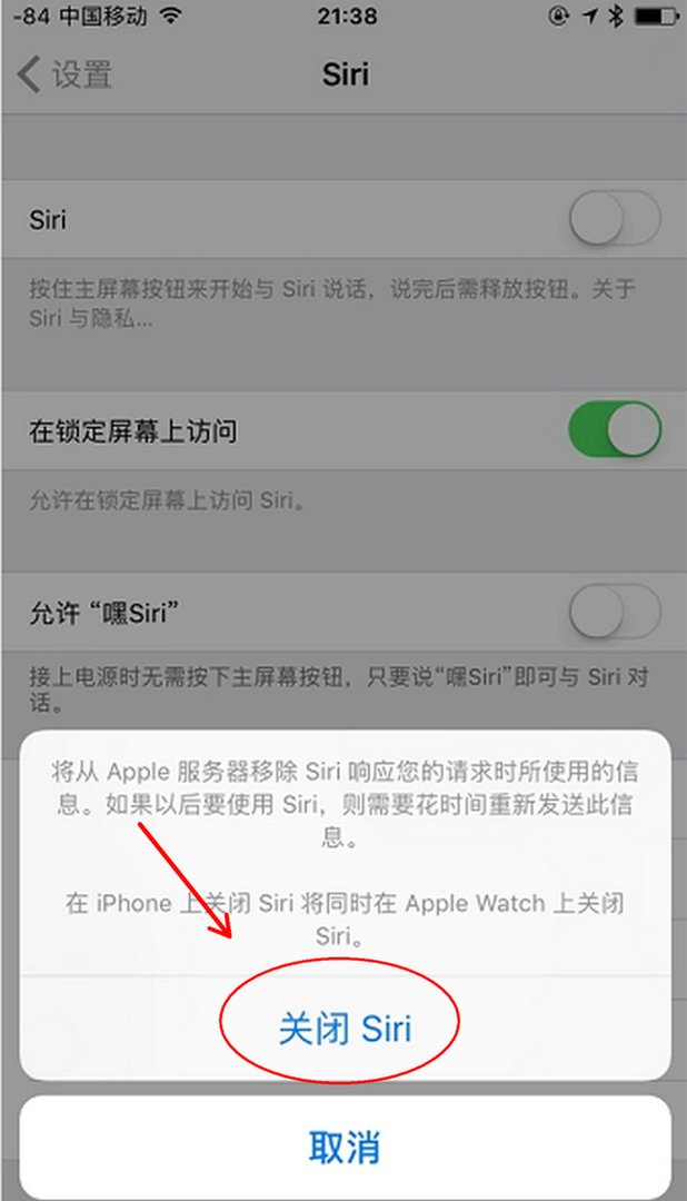 苹果手机那个siri建议怎么关掉