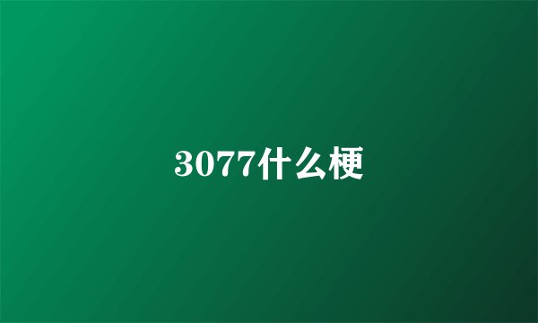 3077什么梗