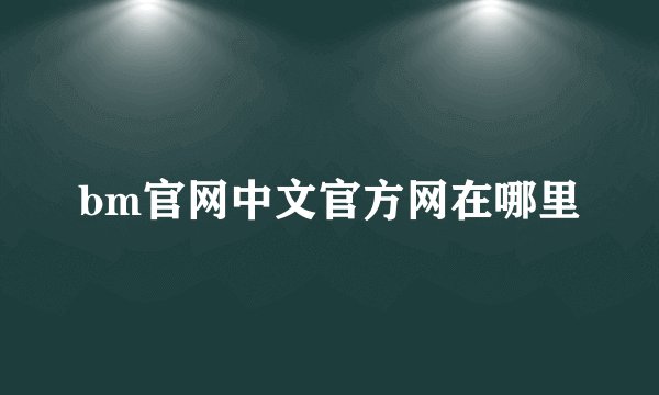 bm官网中文官方网在哪里