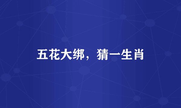 五花大绑，猜一生肖