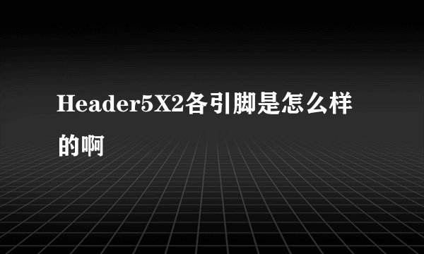 Header5X2各引脚是怎么样的啊