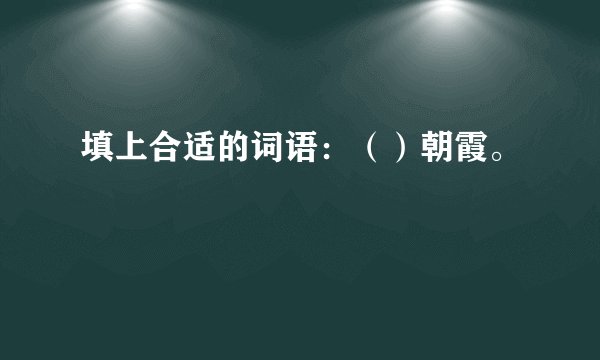 填上合适的词语：（）朝霞。