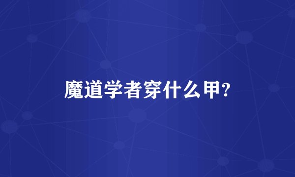 魔道学者穿什么甲?
