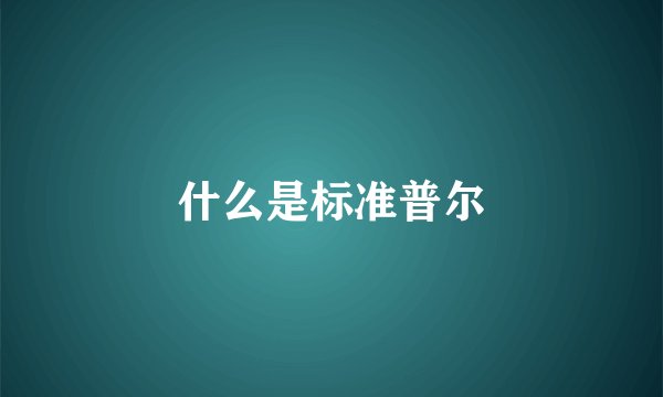 什么是标准普尔
