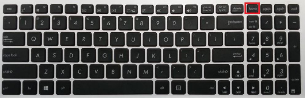 电脑home键在哪个位置？
