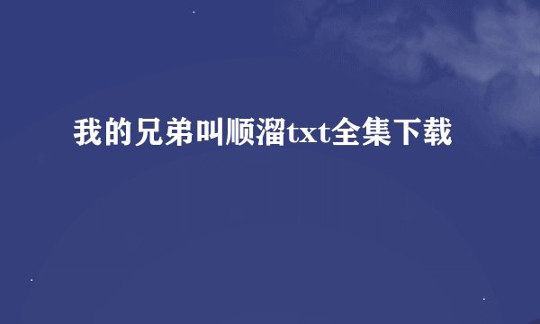 我的兄弟叫顺溜txt全集下载