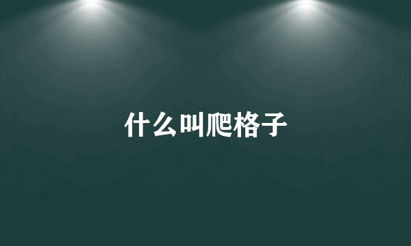 什么叫爬格子
