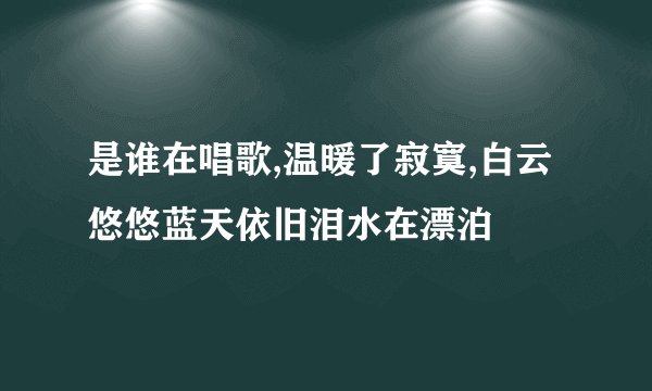 是谁在唱歌,温暖了寂寞,白云悠悠蓝天依旧泪水在漂泊