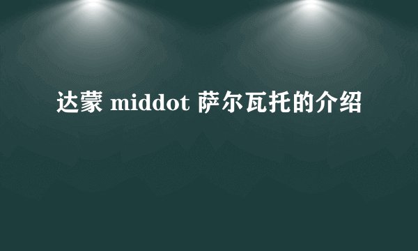 达蒙 middot 萨尔瓦托的介绍