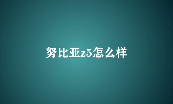 努比亚z5怎么样