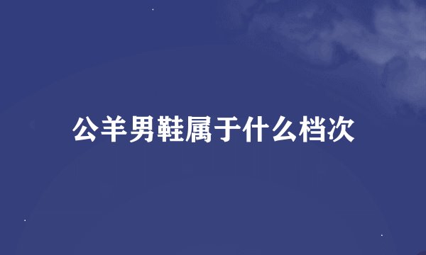 公羊男鞋属于什么档次