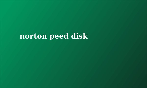 norton peed disk