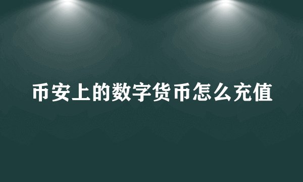 币安上的数字货币怎么充值