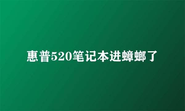 惠普520笔记本进蟑螂了