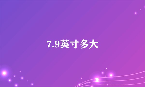 7.9英寸多大