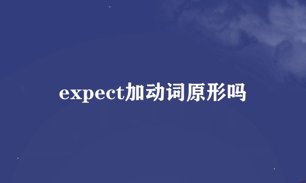 expect加动词原形吗