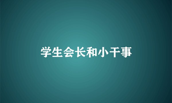 学生会长和小干事