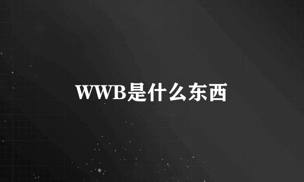 WWB是什么东西