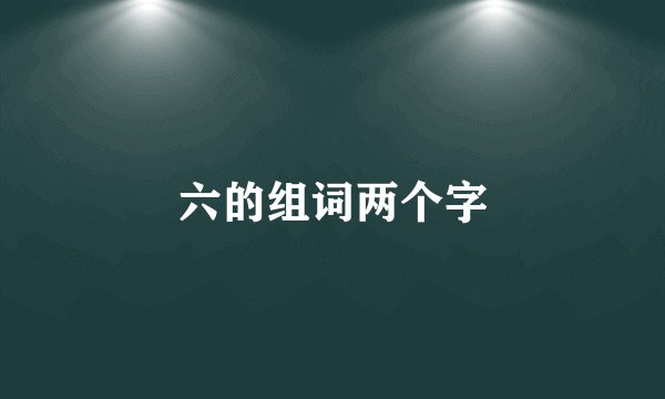 六的组词两个字