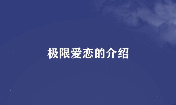 极限爱恋的介绍