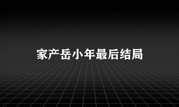 家产岳小年最后结局