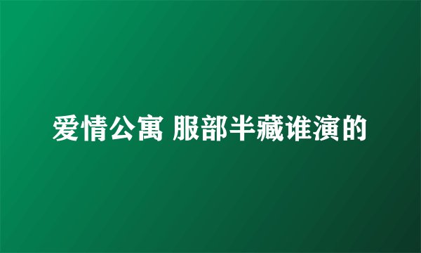 爱情公寓 服部半藏谁演的