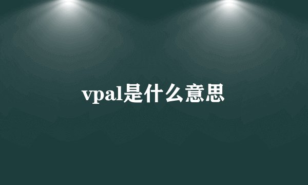 vpal是什么意思