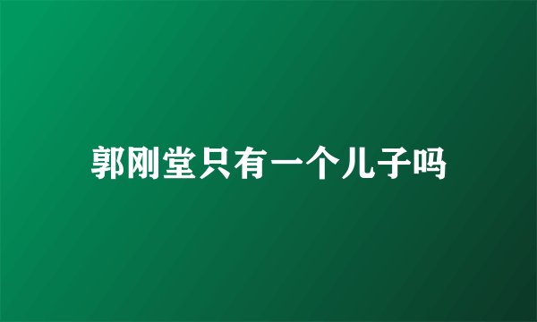 郭刚堂只有一个儿子吗