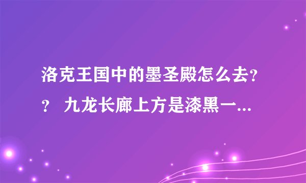 洛克王国中的墨圣殿怎么去？？ 九龙长廊上方是漆黑一片...