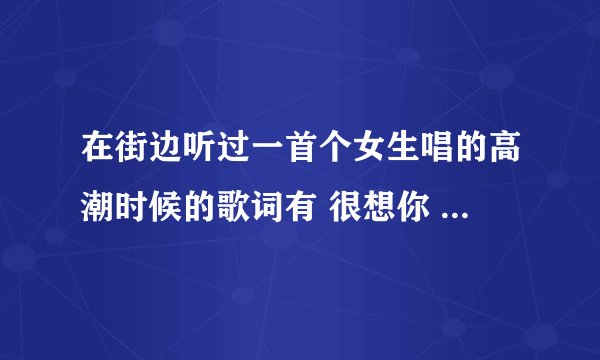 在街边听过一首个女生唱的高潮时候的歌词有 很想你 很想你什么什么 的 就不记得了 有谁能指点一下