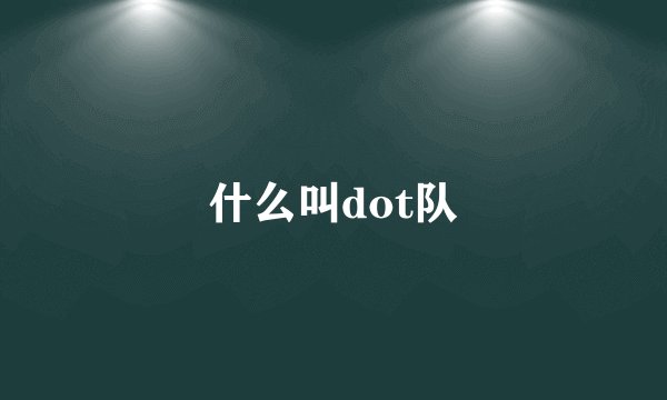 什么叫dot队