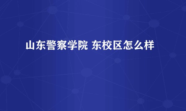 山东警察学院 东校区怎么样