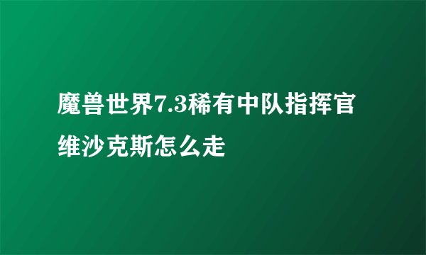 魔兽世界7.3稀有中队指挥官维沙克斯怎么走
