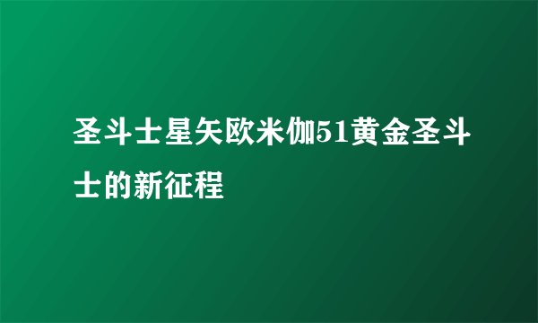 圣斗士星矢欧米伽51黄金圣斗士的新征程