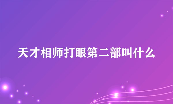 天才相师打眼第二部叫什么
