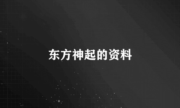 东方神起的资料